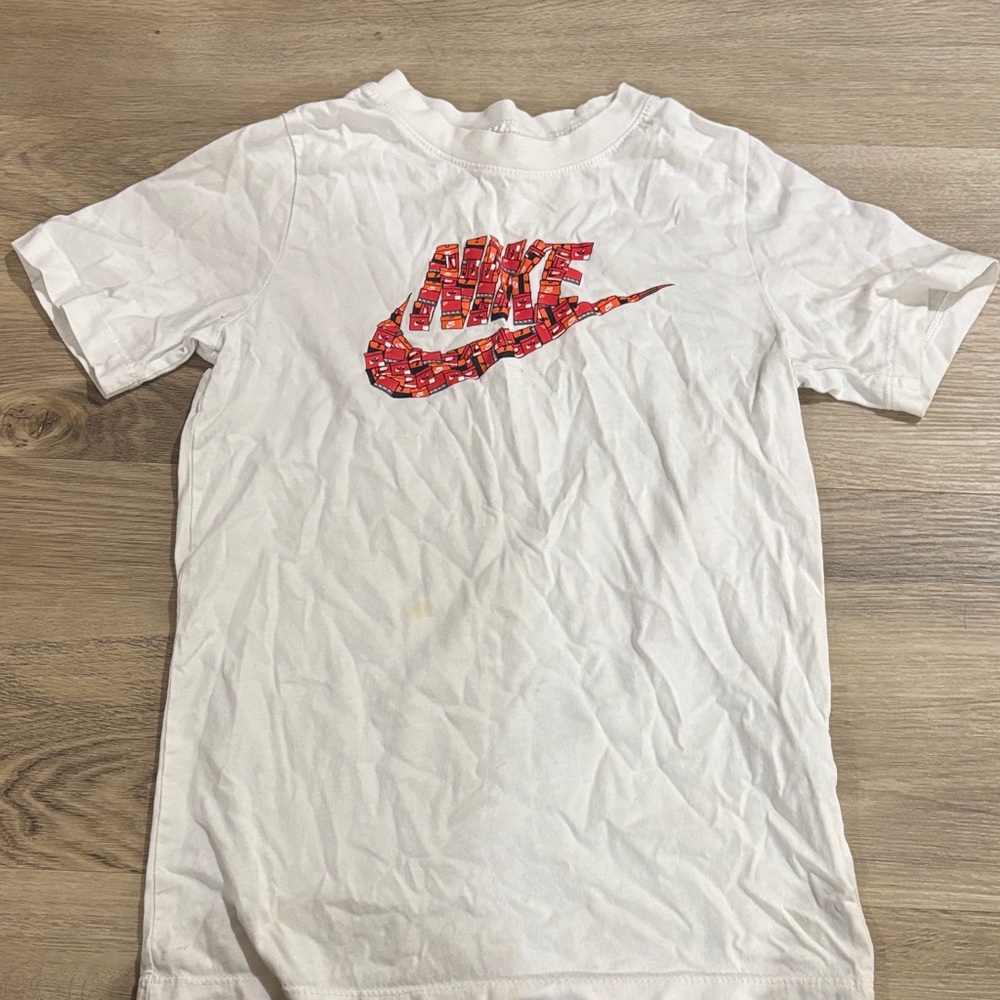Nike boy’s White Tee with Red Graphic